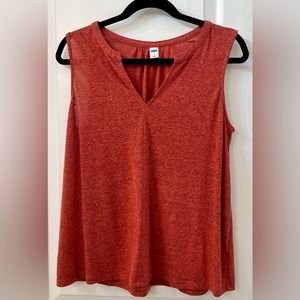 Old Navy sleeveless top in rust orange; Size Medium